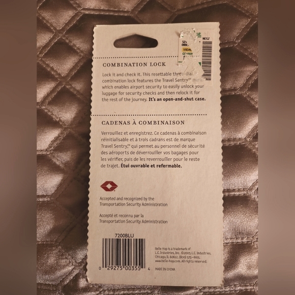 BELLE HOP Light Teal Blue TSA 3-Dial Combination Travel Suitcase Lock NEW - Picture 2 of 10